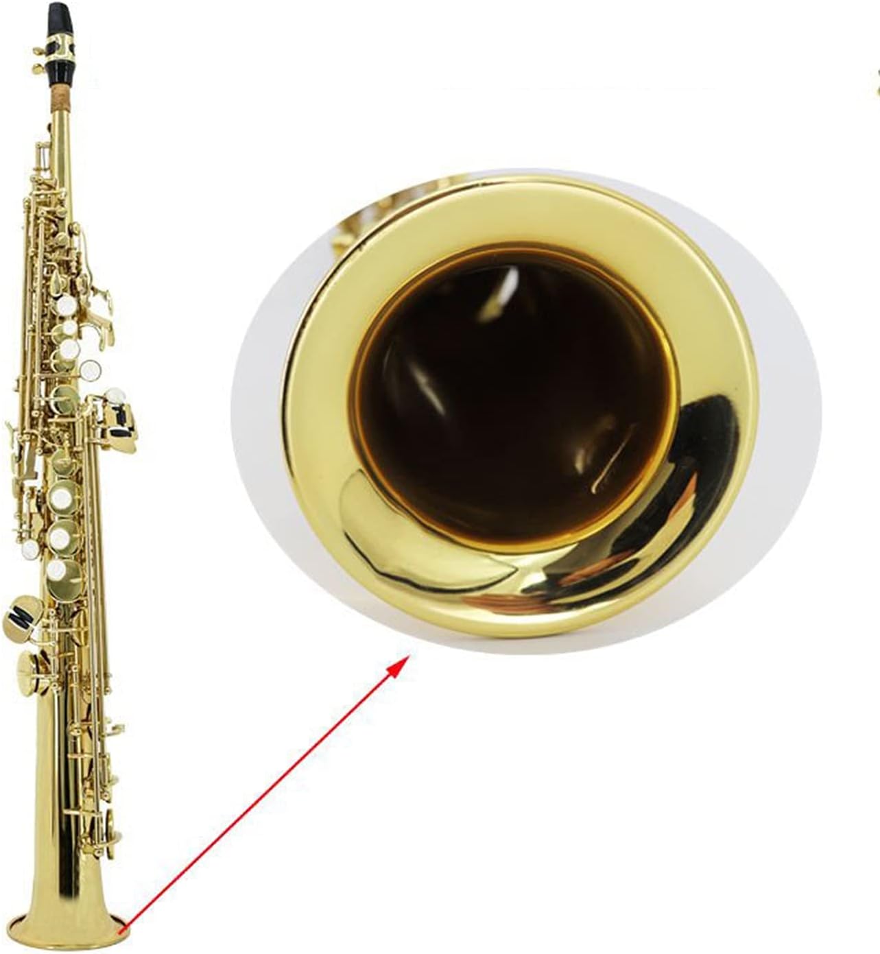 Saxophone Straight B Flat Straight Pipe Soprano Saxophone Beginner Professional Playing Level Straight Wind Instrument
