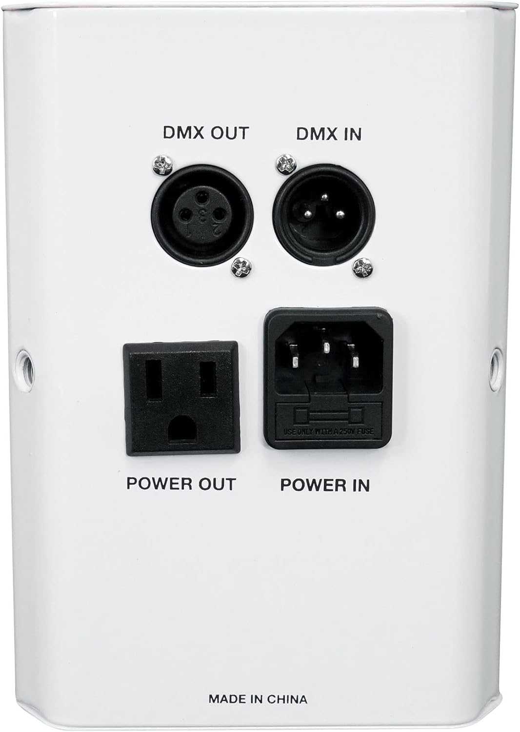 Rockville RF Wedge White Bundle: (4) 54W RGBWA+UV Battery Wireless DMX DJ Par Uplights w/RF Remote, ROCKFORCE W4 384-Channel Wireless DMX Controller w/MIDI, RLB30 Bag for 4 Slim Par Lights, 6-Items