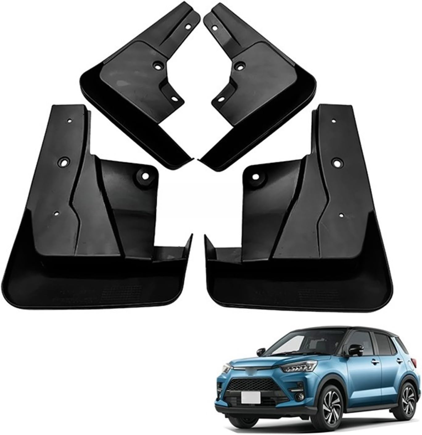 Car Fenders Exterior Accessories Plastic Splash Guards Offroad Compatible For Toyota Raize GR High 2020-2021 Guard Mud