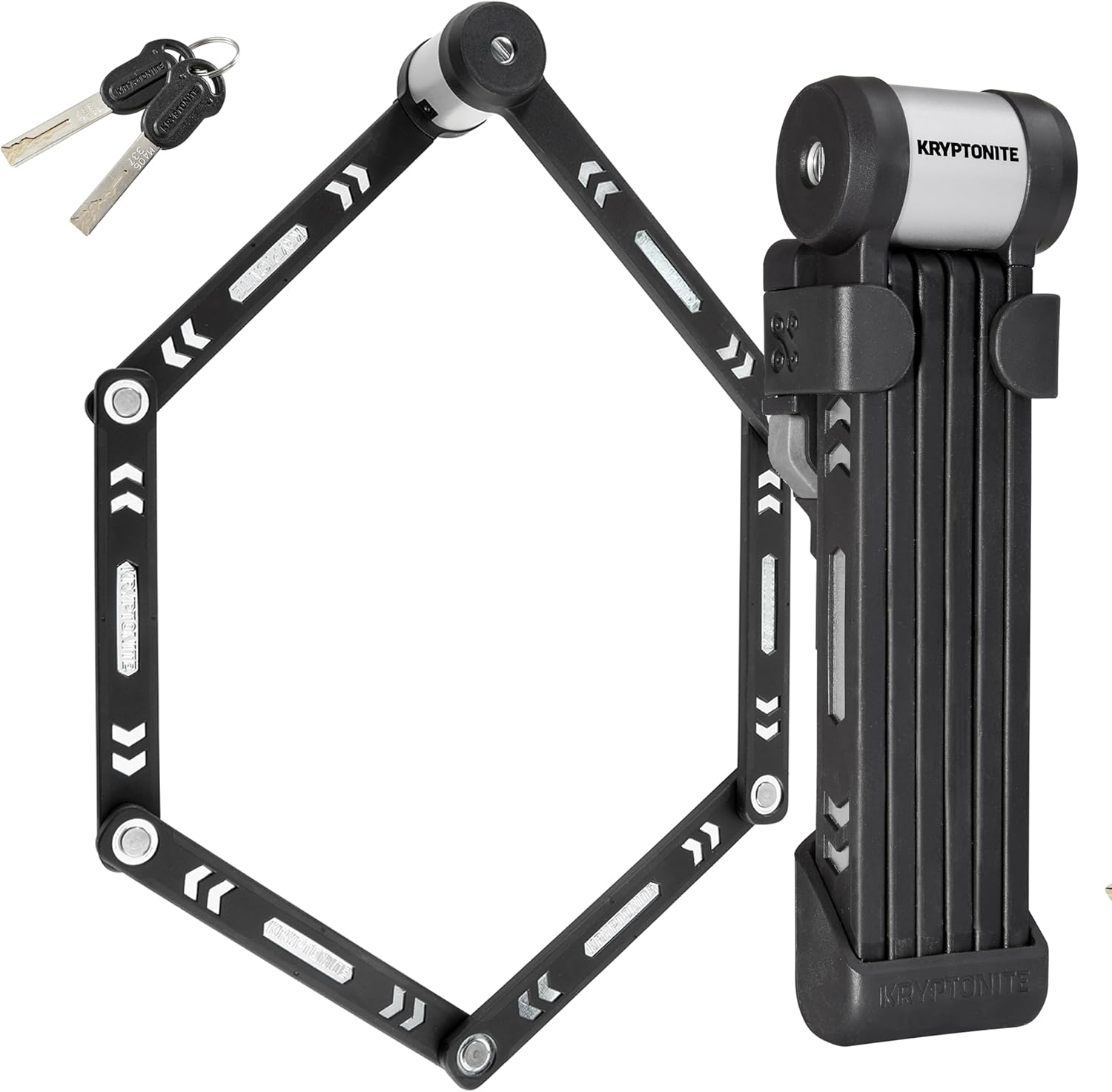 Kryptonite Kryptolok 610 S Folding Bike Lock, Compact Lightweight High Security Anti-Theft Foldable Bicycle Lock with 2 Keys and Mount for E-Bikes Scooter Road Mountain Bikes, 100cm (39 in)