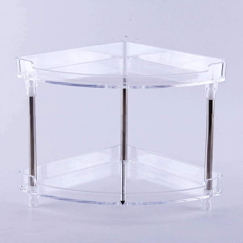 Drilling Bathroom Shelf Durable Aluminum Kitchen Storage Basket 2 Tiers Bathroom Corner Shelves Adhesive Shower Caddy for Shampoo(Size:Large)