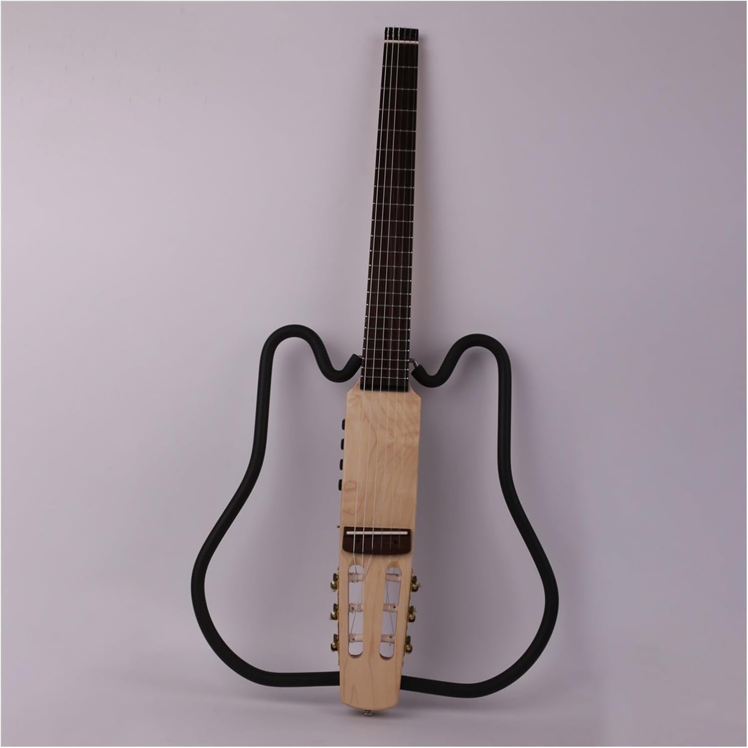 22 Frets Silent Nylon String Headless Electric Guitar Built in Effector Travel Portable Foldable Guitar Professional Headless Guitar (Color : 01)