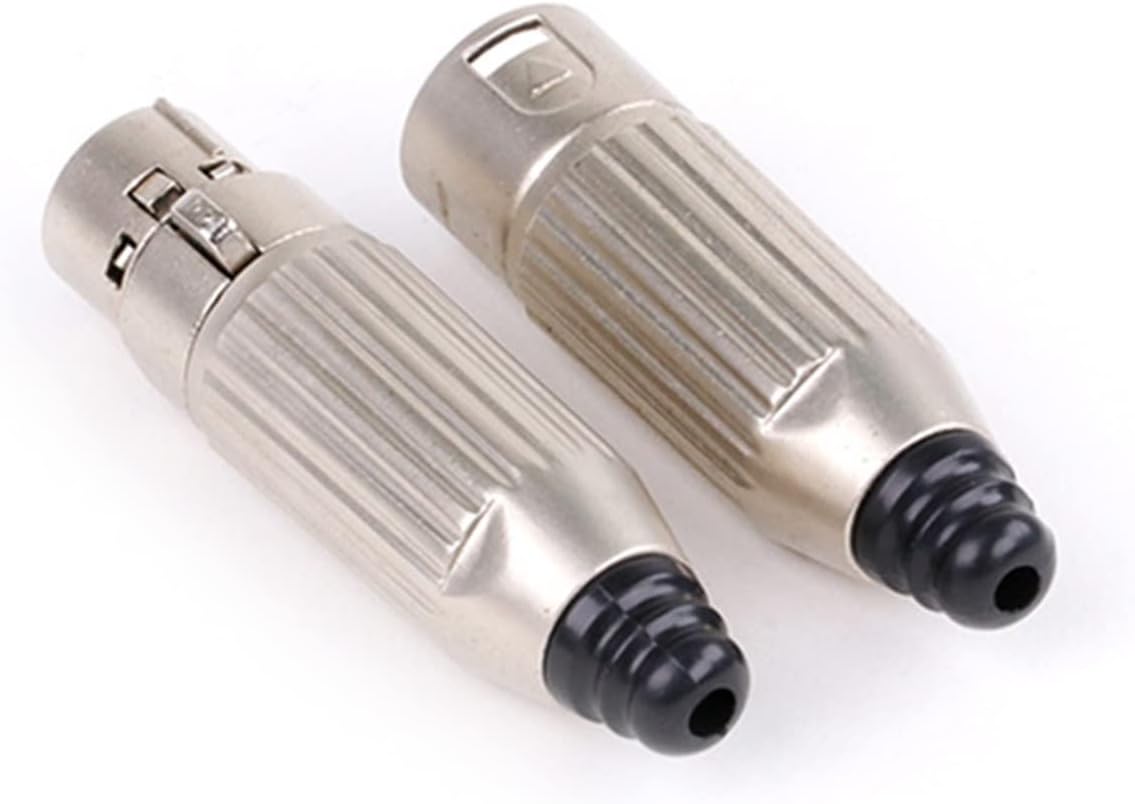 Silver Cable Soldering Straight Adapter X L R 3 Pin Male Female Plug XLR Audio Microphone Connector Adapter 10Pcs (Color : 10xD1033F)