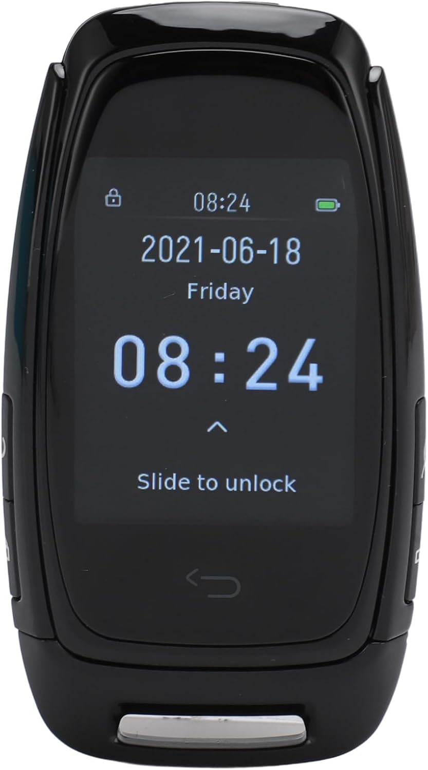 LCD Smart Key, Keyless Entry Remote Control Car Key Replacement with Zinc Alloy Touch, Wide Compatibility, Anti Key Loss for Start Stop (Black)