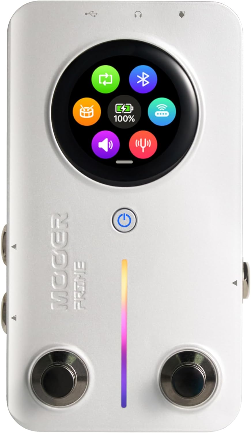 MOOER Prime M2 Wireless Desktop Multi Effects Pedal with APP editor, MIDI Function, Bluetooth PlayBack, IR Loaders, Touch Screen, Looper Drum Machine for Guitar and Bass