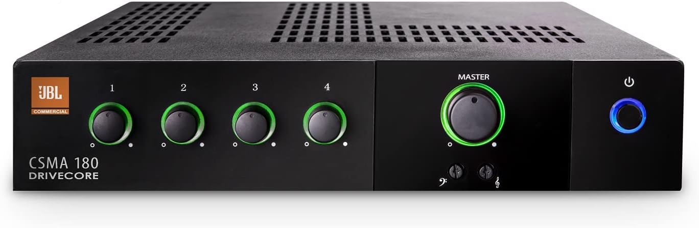 JBL Professional CSMA180 Commercial Series 80-Watt Powered Audio Mixer/Amplifier