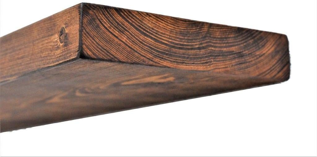 Chunky Rustic Floating Shelf 9x2, Walnut, 28 inch