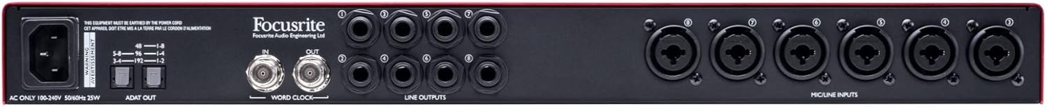 Focusrite Scarlett OctoPre 8-Channel Mic Pre Expansion Bundle with FocusProAudio XLR Cables (25-Feet) and 1/4-inch TRS Cables (6-Feet) (7 Items)