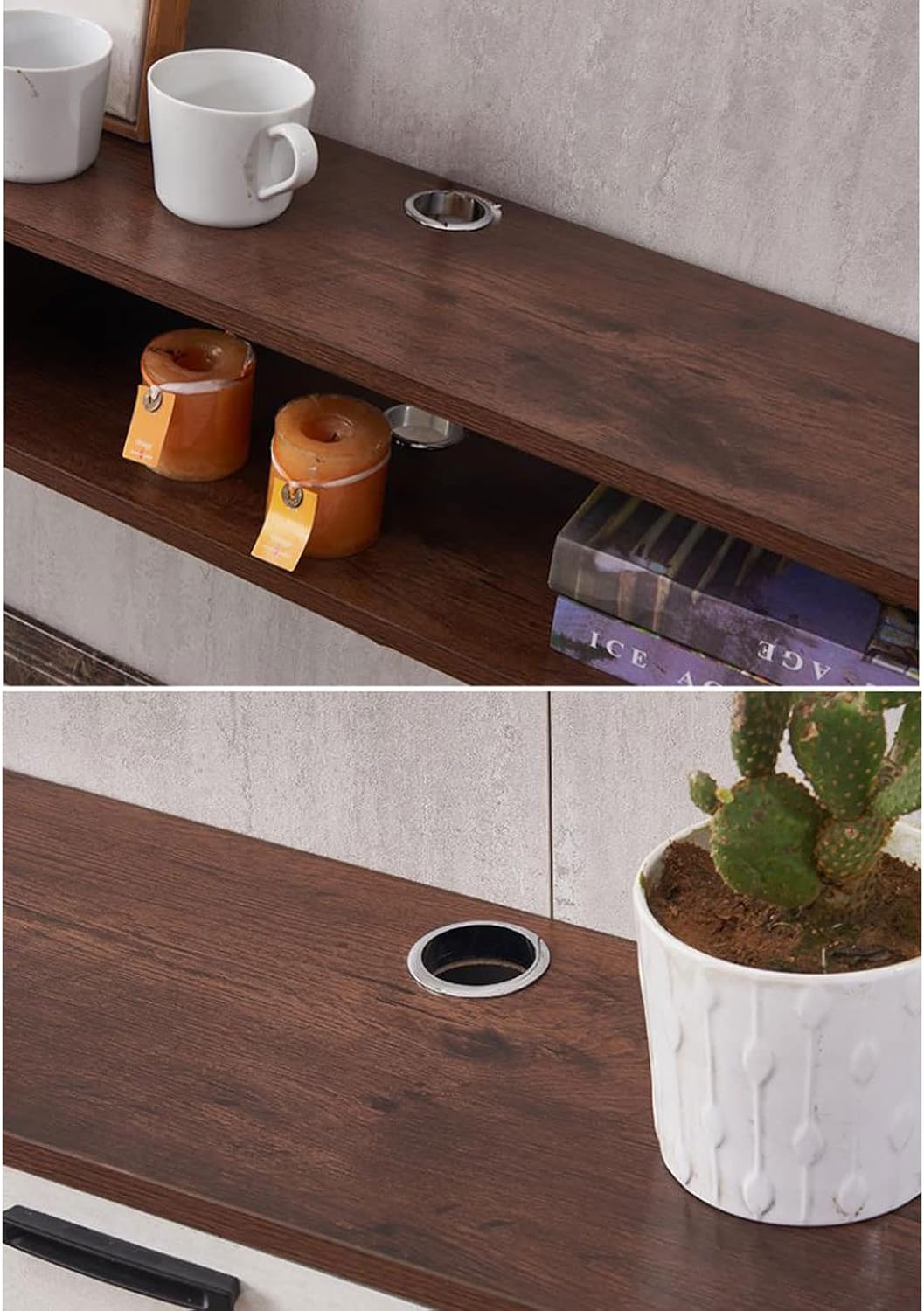 Wall Shelf Floating Shelf Wall Mounted TV Cabinet TV Stands TV Multimedia Console TV Shelf Router Set-top Box Display Ledge Utility Storage Shelf Home Decor Wall Mount Corner Shelves