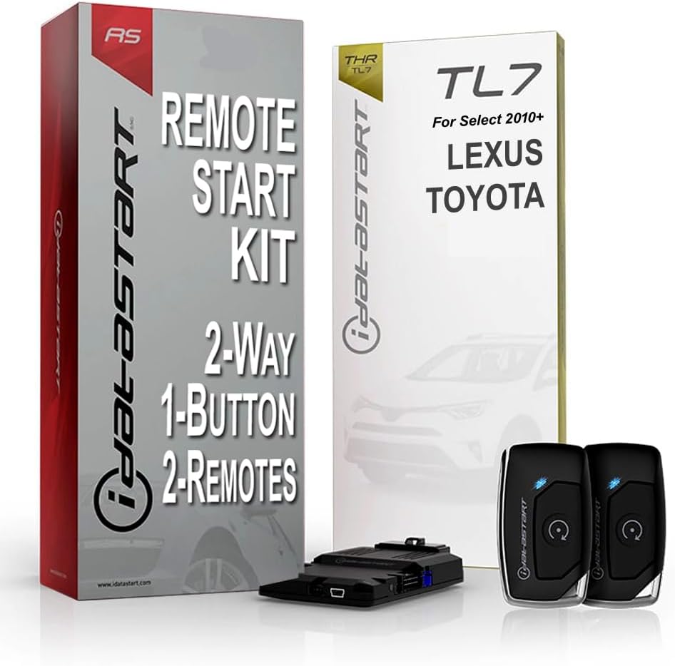 iDataStart Remote Starter KIT for Select Lexus/Toyota Vehicles with Push-to-Start Ignition 2010+ w/3000ft Range (2-Way, 1-Button, 2-Remotes)
