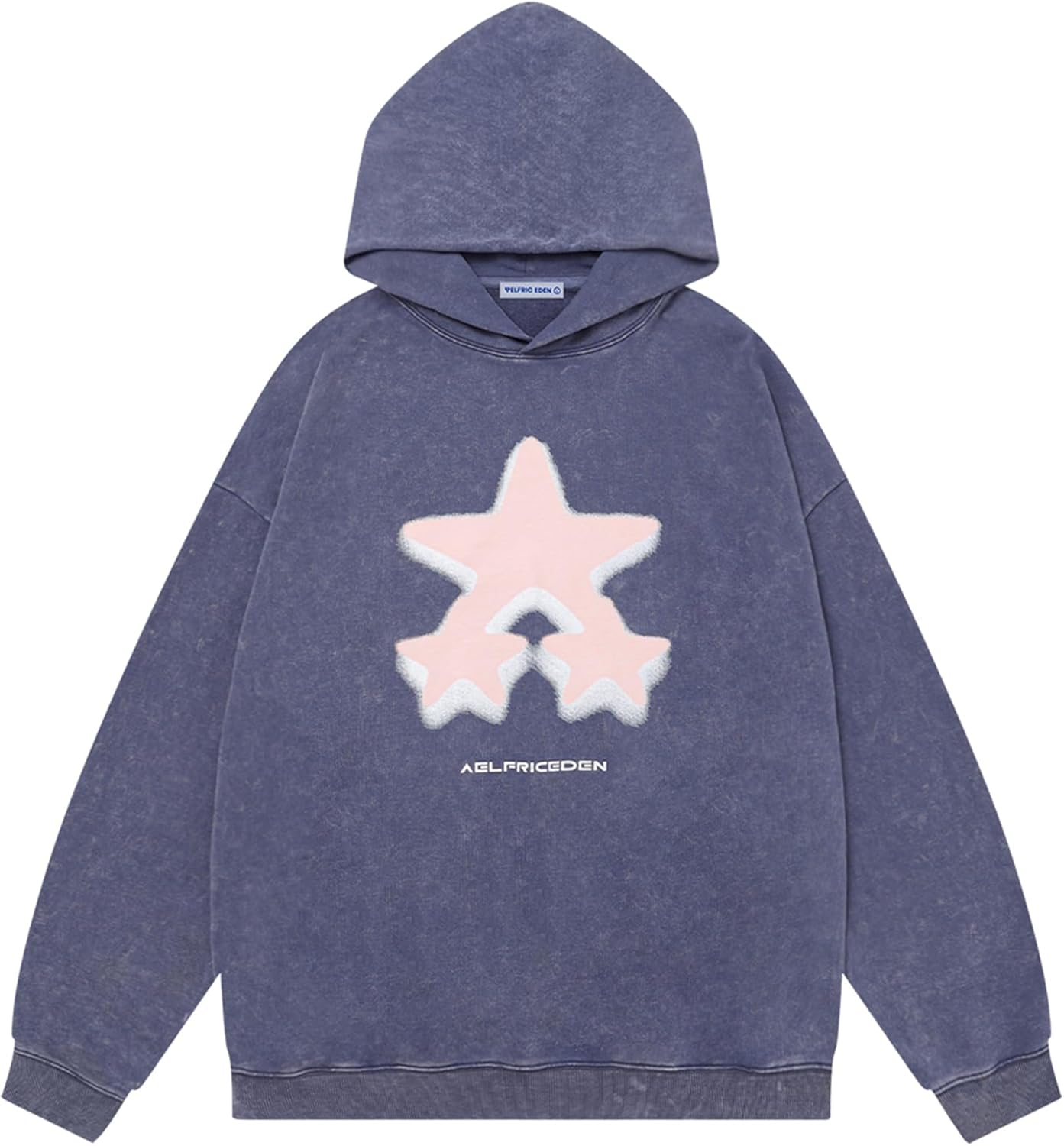 Aelfric Eden Womens Oversized Hoodie Heavyweight Vintage Streetwear Star Graphic Acid Wash Hoodies Pullover With Pockets