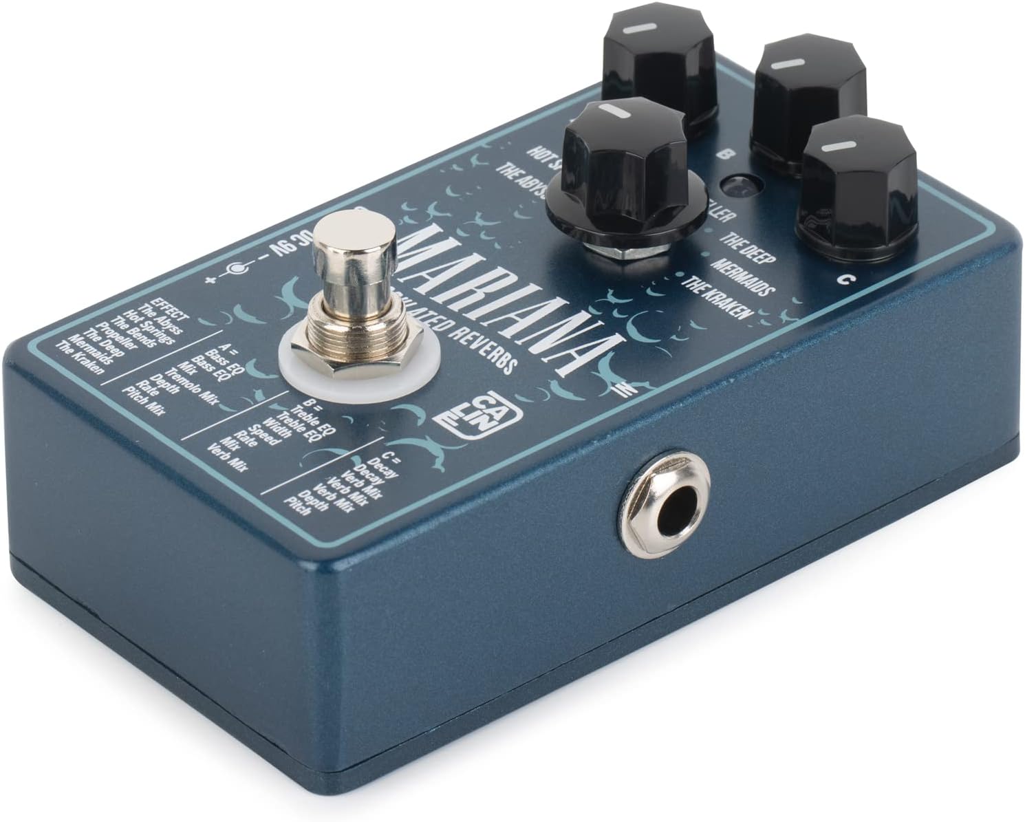 Caline CP-507 Mariana Modulated Digital Reverbs Guitar Effects Pedal (7 Kinds of Reverb) Aluminum Alloy Casing