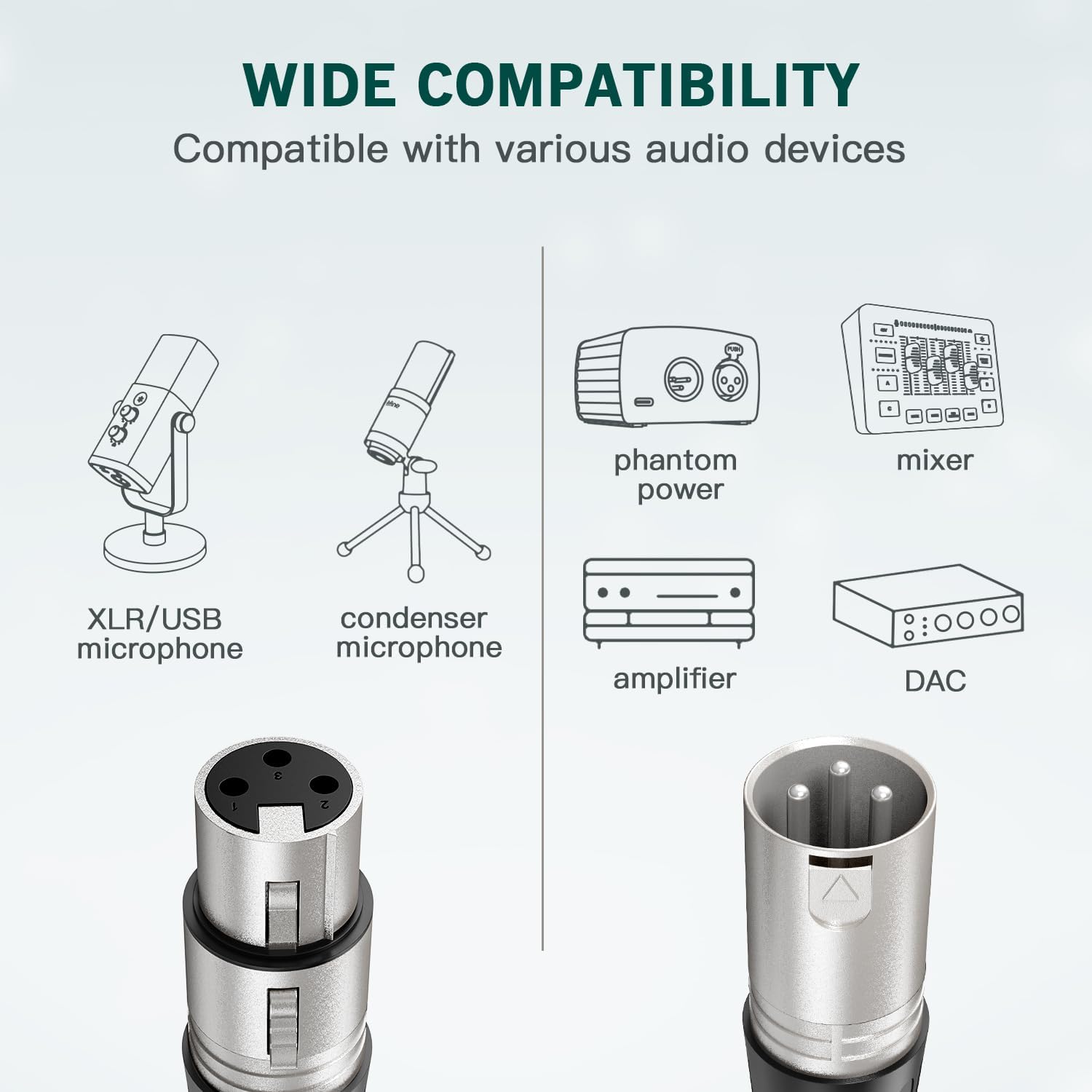 FIFINE Low Profile Arm Stand and XLR Cable Bundle,Sturdy Metal Boom Arm with Cable Management,Adaptable Screw,XLR Audio Cable with Balanced 3 PIN,Mic Wire for Recording Podcast Streaming(BM88W+L9)