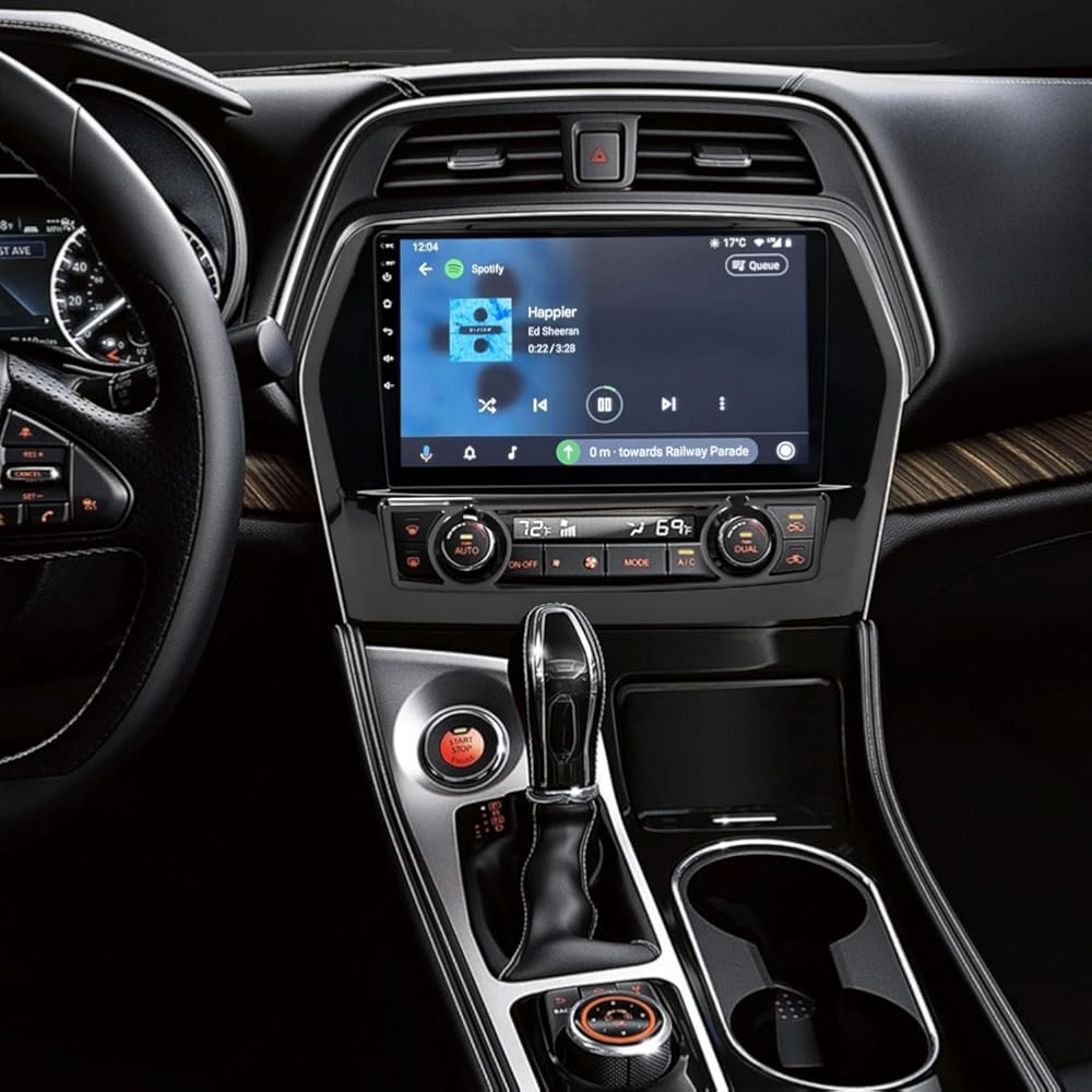 Car Stereo 2-Din Digital Media Receiver for Nissan Maxima 2016-2023, Car Audio Receivers with CarPlay Android Auto 10 Inch BT, FM Radio with AHD Backup Camera GPS Tracking 4+64G Radio 493