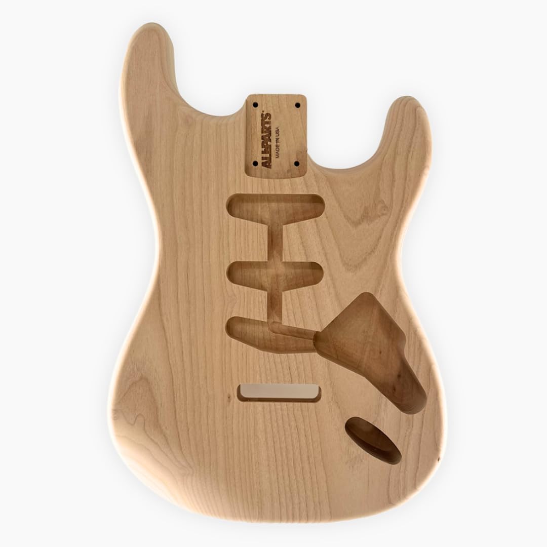 Allparts, / Alder Body for Strat 3 SC Unpainted Replacement and Small Parts for Electric Guitar (SBO)