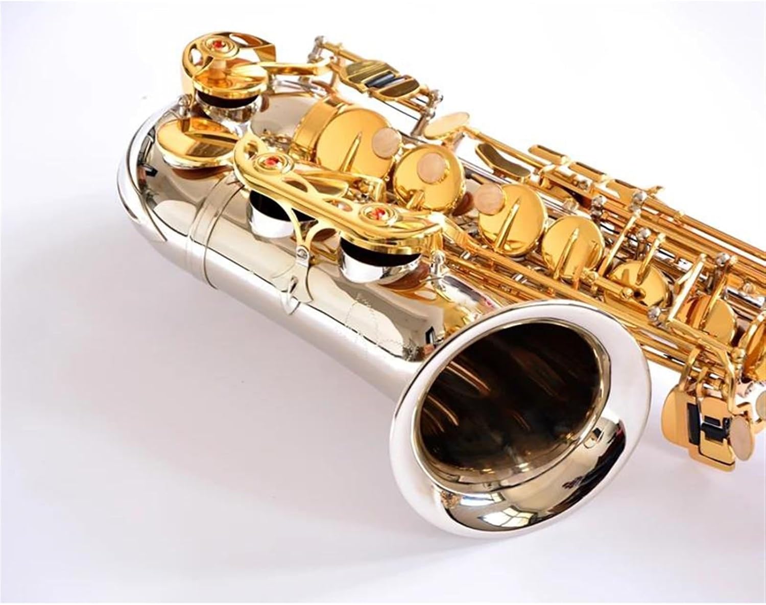 Woodwind Instruments Eb Saxophone Alto E-flat Nickel Plated With Case Gloves Reeds Mouthpiece