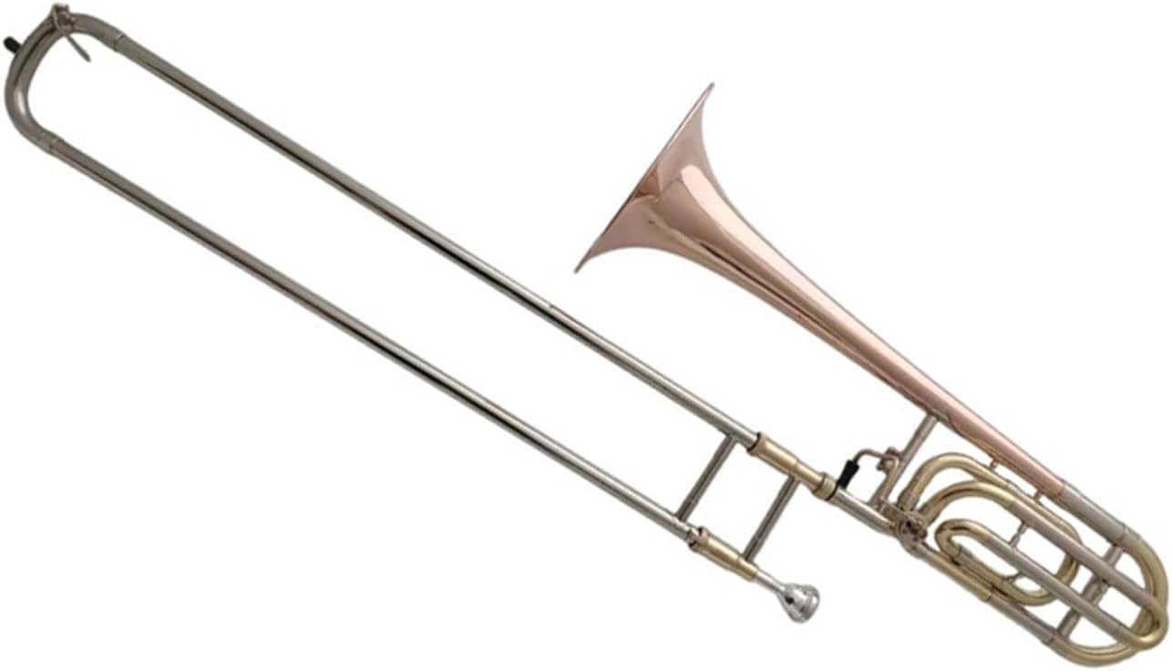 Adult Trombone Instrument Professional Brass Tube Tenor Trombone Instrument Bb/F Key Playing Phosphor Bronze Material