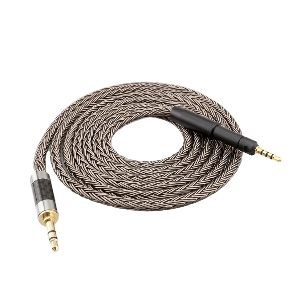 HiFi 2.5/3.5/4.4/6.35mm XLR 16 Core Grey Silver Plated Earphone Cable for HD599 HD569 HD560S HD559 hd560s(3.5mm 3 Pole,4m)