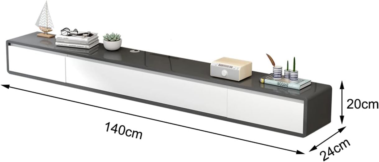 Wall Shelf Floating Shelf Wall Mounted TV Cabinet Set-top Box Router Sky Box CD DVD Photo Jewellery Storage Cabinet TV Stands Multimedia Console Display Shelf Wall Mount Corner Shelves Home Decor