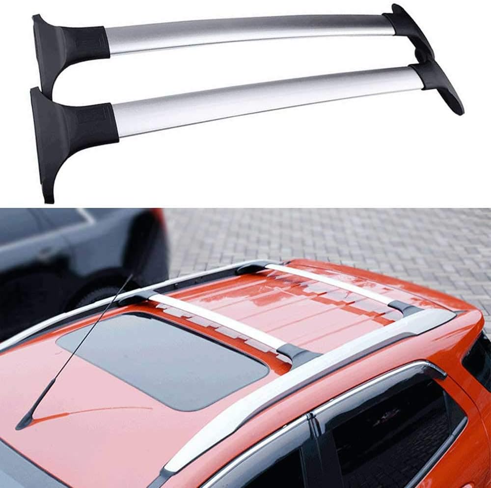2Pcs Roof Rack for Ford Ecosport 2013-2021 Aluminum Cross Bars Cross Rails Luggage Carrier Rack Silver