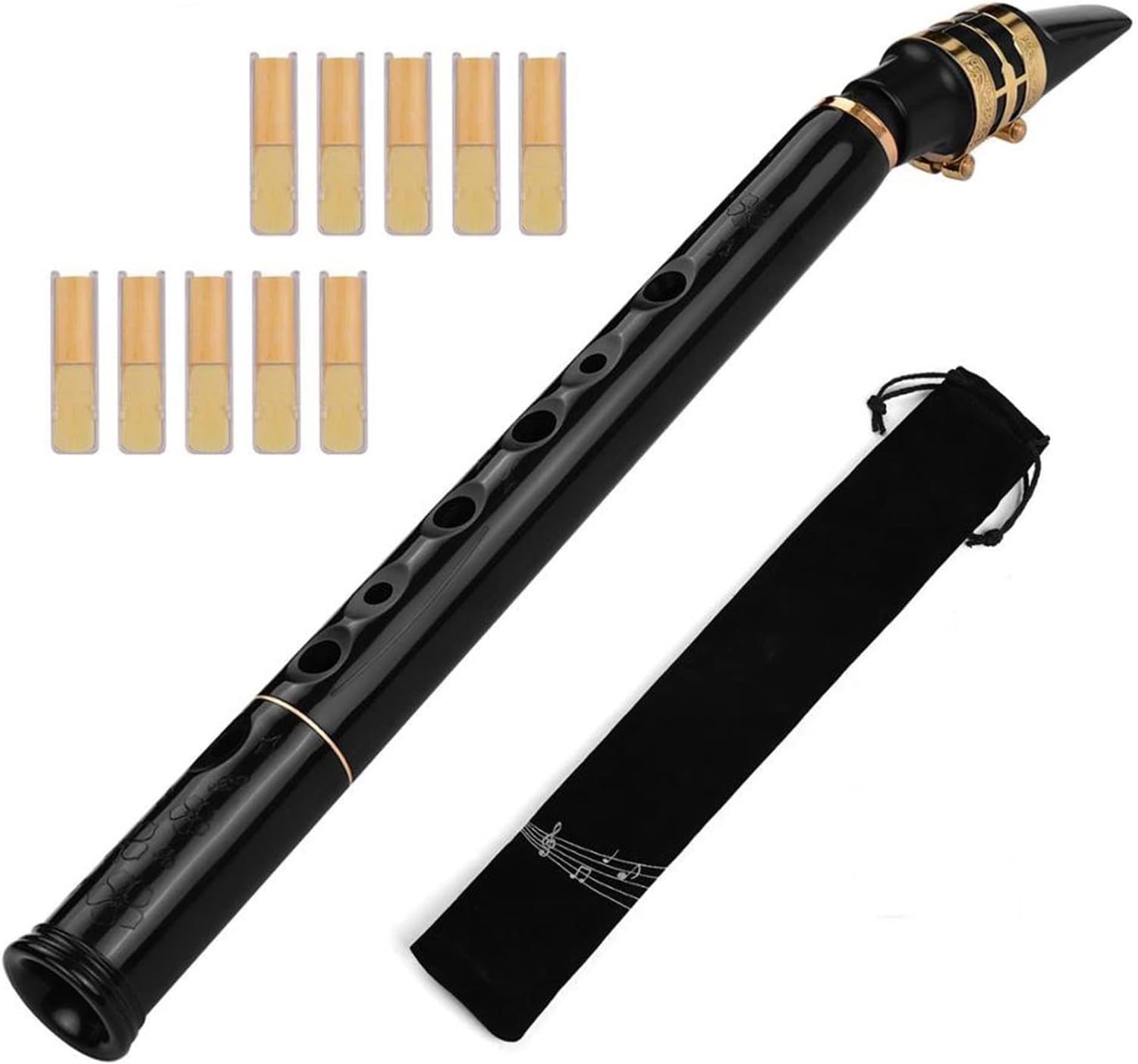 C Key Mini Pocket Saxophone Sax ABS Material with Mouthpieces 10pcs Reeds Carrying Bag Woodwind Instrument Professional Saxophone