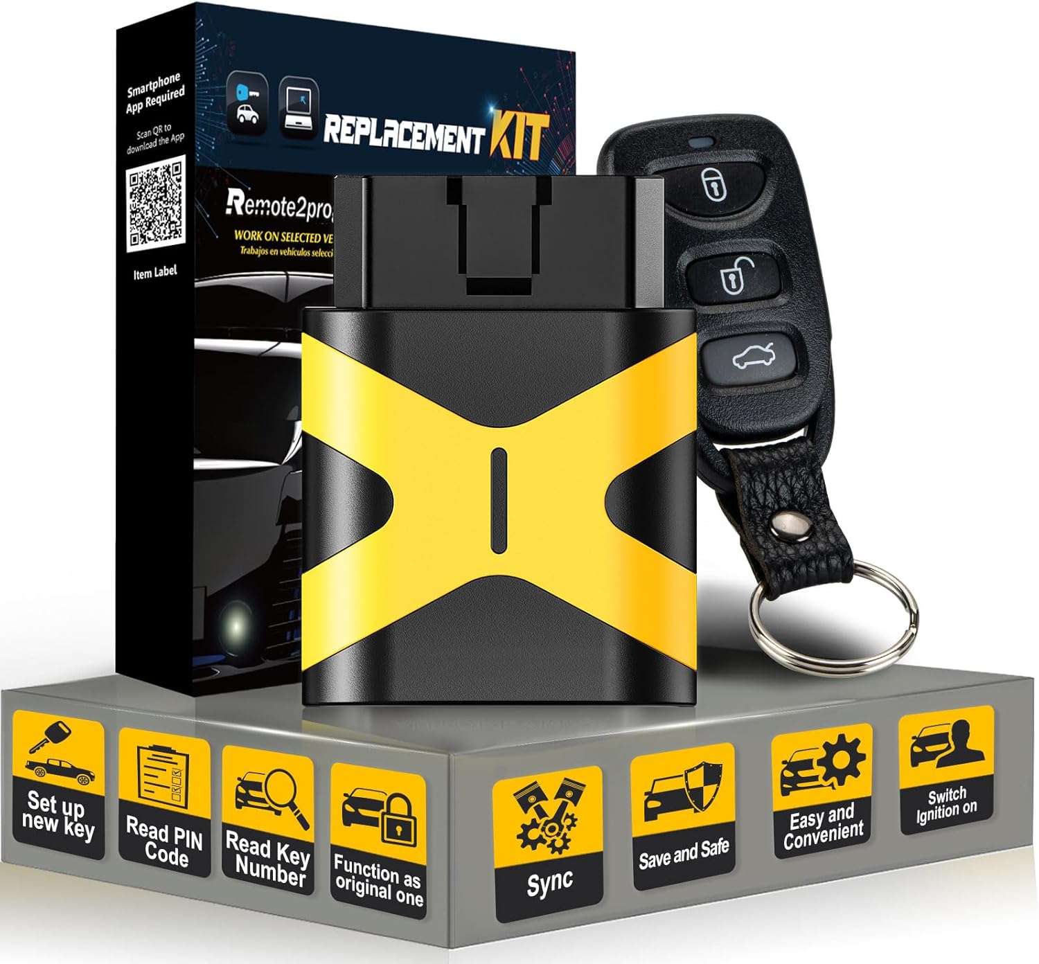 Keyless Entry Car Key Set Up by Yourself Replacement for 2010-2013 KIA Optima/2012-2017 Hyundai Veloster with FCC: NYOSEKS-TF10ATX