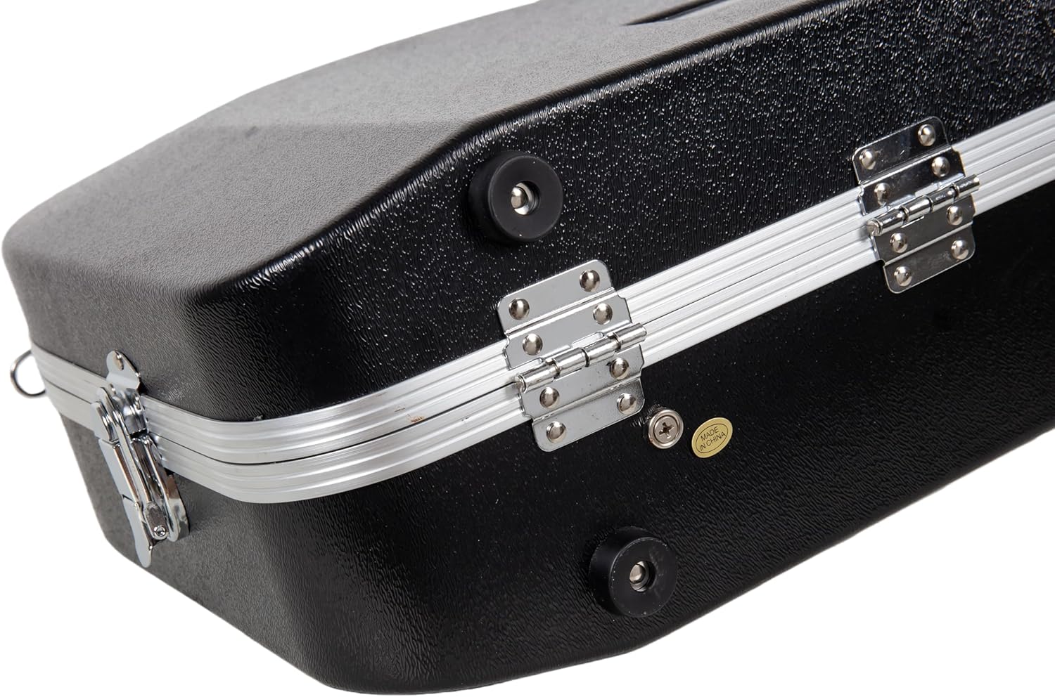 Crossrock ABS French Horn Case | Textured Black Finish with Velvet Interior, Security Lock, Rubber Feet & Detachable Strap (CRA865FHBK)