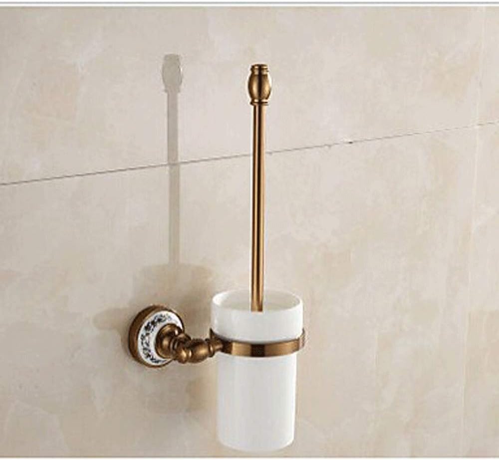 Toilet Brush with Holder Stainless Steel Bowl Cleaner, for Cleaning and Scrubbing Bathroom Floors and Accessories