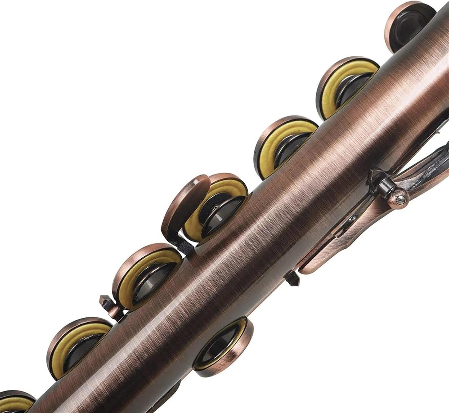 C-Key 16-Hole Cupronickel Flute Set C Key Flute Woodwind Instrument with Case Gloves Accessory