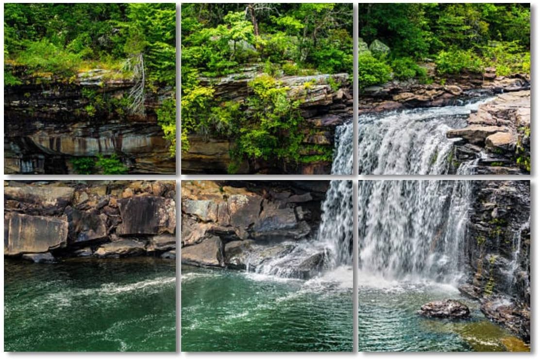 6 Pack Art Acoustic Panels Waterfall at Little River National Preserve A Soundproof Wall Panels Padding Decorative Sound Absorbing Panels 72