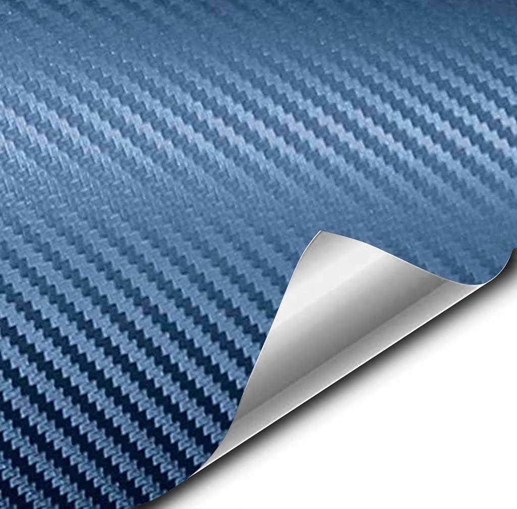 VViViD Blue Carbon Fiber 8ft x 5ft Cast Automotive Use Bubble and Air-Free Car Wrap Vinyl Exterior 3Mil-VViViD8