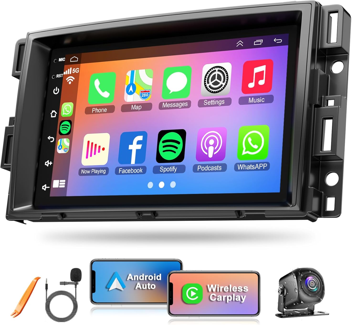 4+64 Android 13 Car Stereo for Chevrolet Chevy Silverado Suburban Tahoe GMC Sierra Yukon, 7