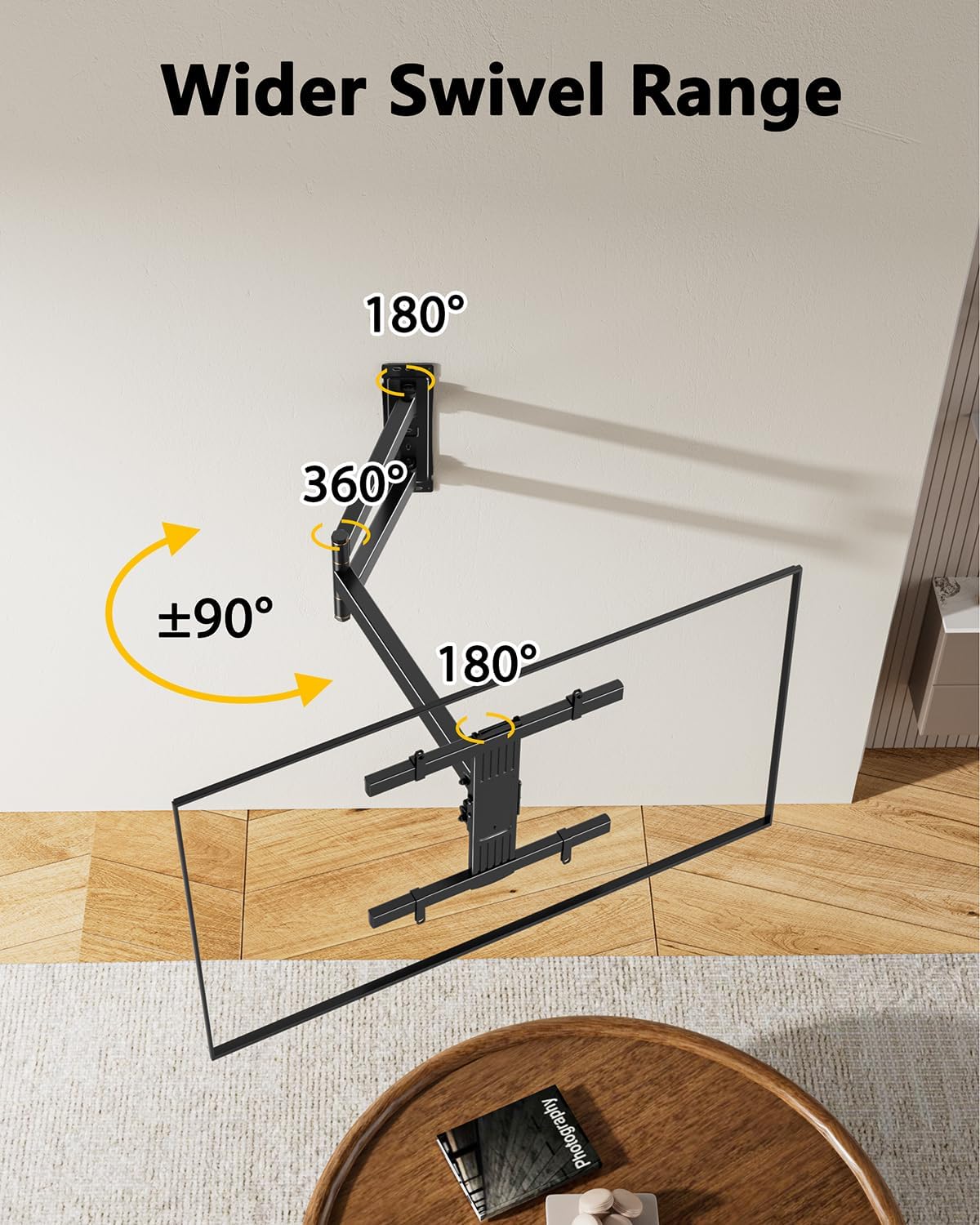 FORGING MOUNT Corner TV Mount Long Arm TV Wall Mount Bracket for 27-70