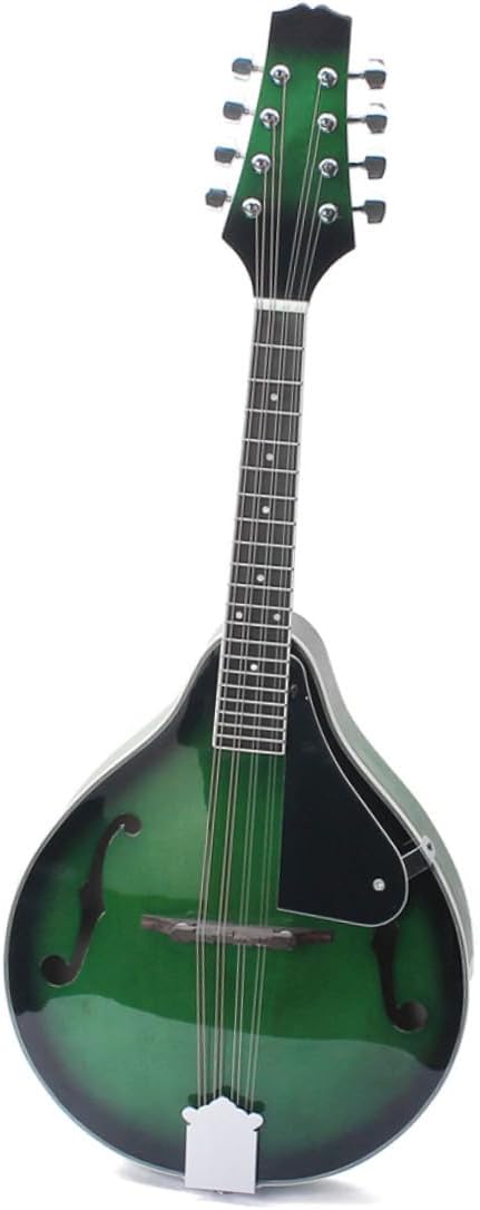 ABOOFAN String A Style Mandolin Basswood Acoustic Musical Instrument with Adjustable Bridge and Steel Strings Green Fingerboard Mandoline for Beginners and Music Lovers