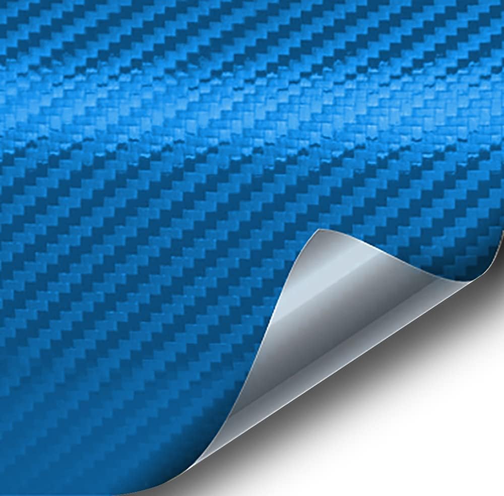 Metallic Blue 3D Carbon Fiber Vinyl Wrap Roll with VViViD XPO Air Release Technology (Bulk ROLL - 60 Inch x 120 Inch)
