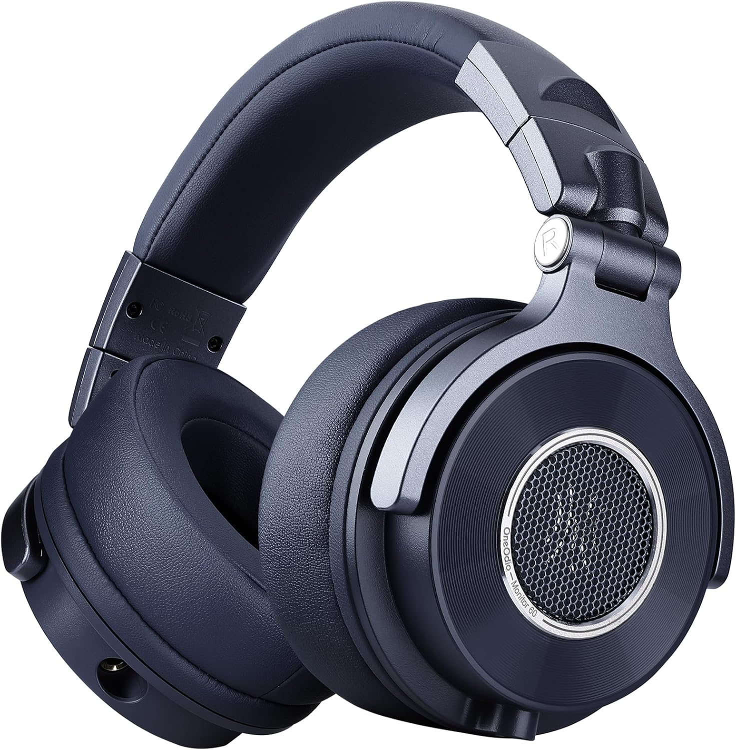 OneOdio Monitor 60 Professional Studio Headphones - Recording Wired Over Ear Headphones, Hi-Res Audio, Soft Comfortable Earmuffs, 6.35mm Adapter for Tracking Mixing DJ Mastering Broadcast-Navy Blue