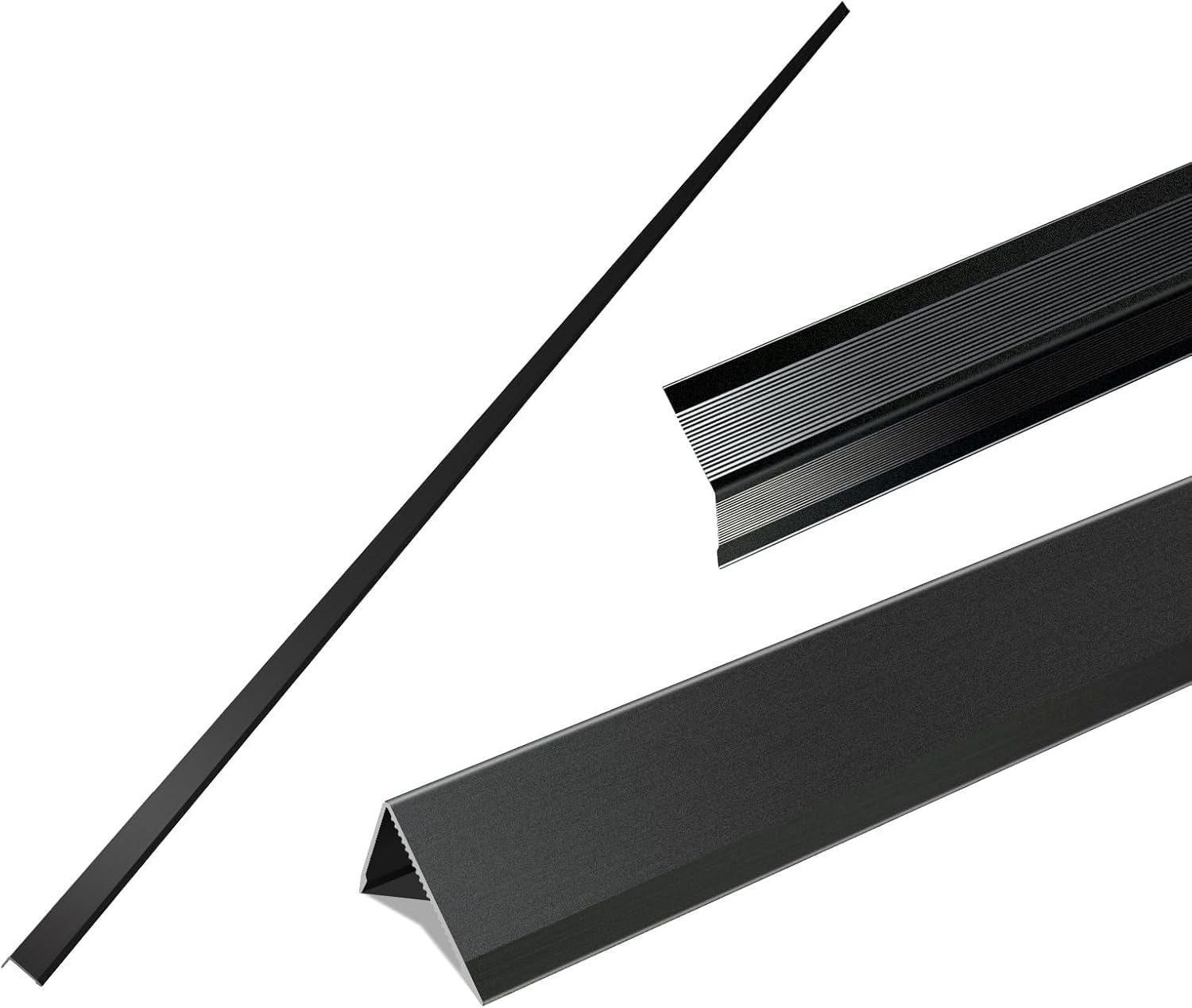 Aluminum Alloy Black Corner Guards 21Ga Thickness Wall Corner Protectors for Walls Right Angle Corner Protectors L Shaped Metal Protectors Guards (0.6x0.6x48 Inch-10PCS)