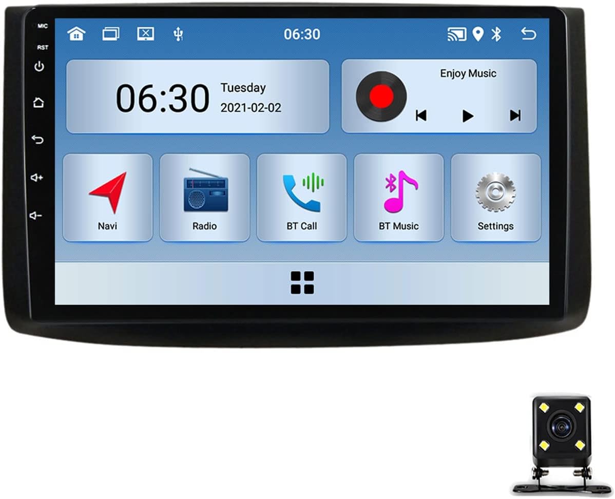 9 Inch Double Din Car Stereo Audio Bluetooth MP5 Player USB FM Multimedia Radio for Chevrolet Aveo T250 2006-2012/Nexia 1 2020-2022 with Backup Camera/Carplay/Auto/Mirror Link/DSP
