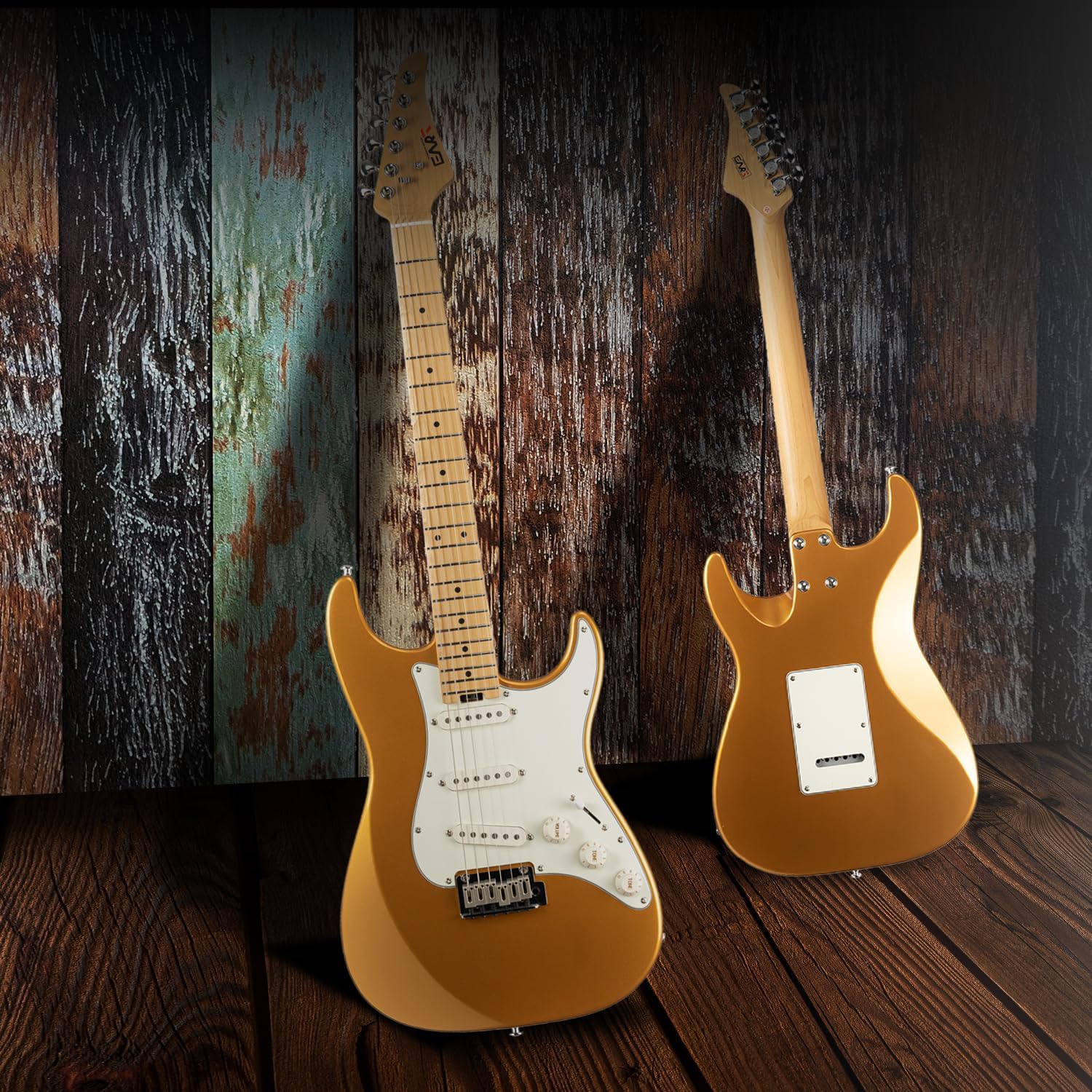 EART NK-VS60 6 String Solid Body Electric Guitar,Roasted Mahogany Body, Full-Size Electric Guitar Alnico-V Pickups, Tremolo System Electric Guitars