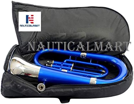Brass Bb Euphonium 3 Valve - Blue Shade Musical Instrument