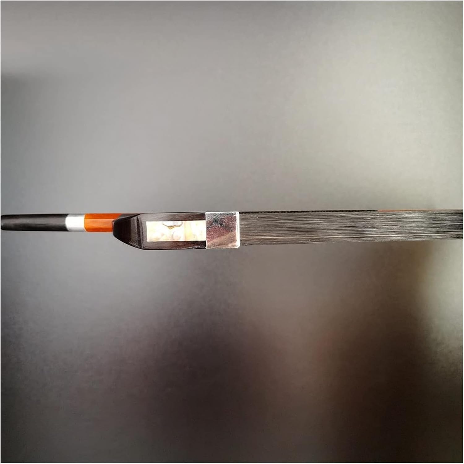 TSTS 4/4 Size Bass Bow Brazil Wood Round Stick Nickel Silver Parts Full Size Violin Bow