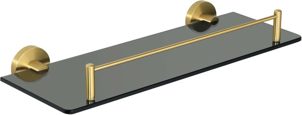 Shower Caddy Glass Bathroom Shelves Organizer, Wall Mount Shower Shelf, Bath Storage, 6MM Tempered Shampoo Rack Bracket, Bathroom Accessories Bathroom Organizer (Color : D)