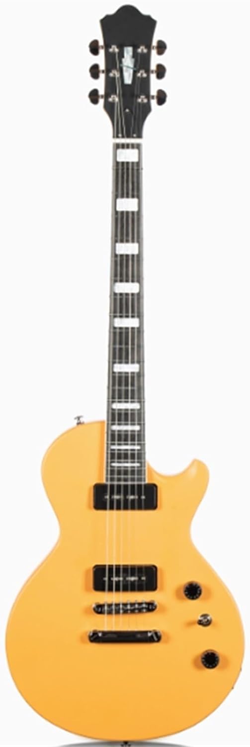 Beginner Electric Guitar Kits Flat Jazz Electric Guitar(Yellow)