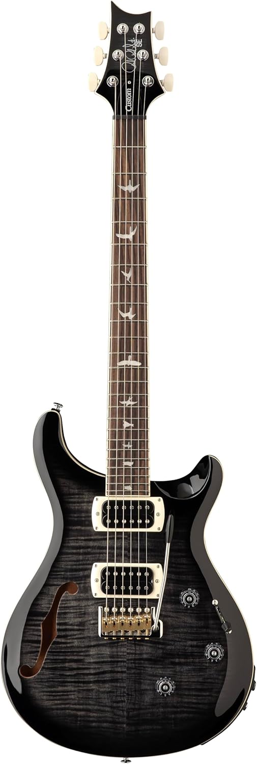 PRS SE Custom 24 Semi-Hollow Piezo, Charcoal Burst
