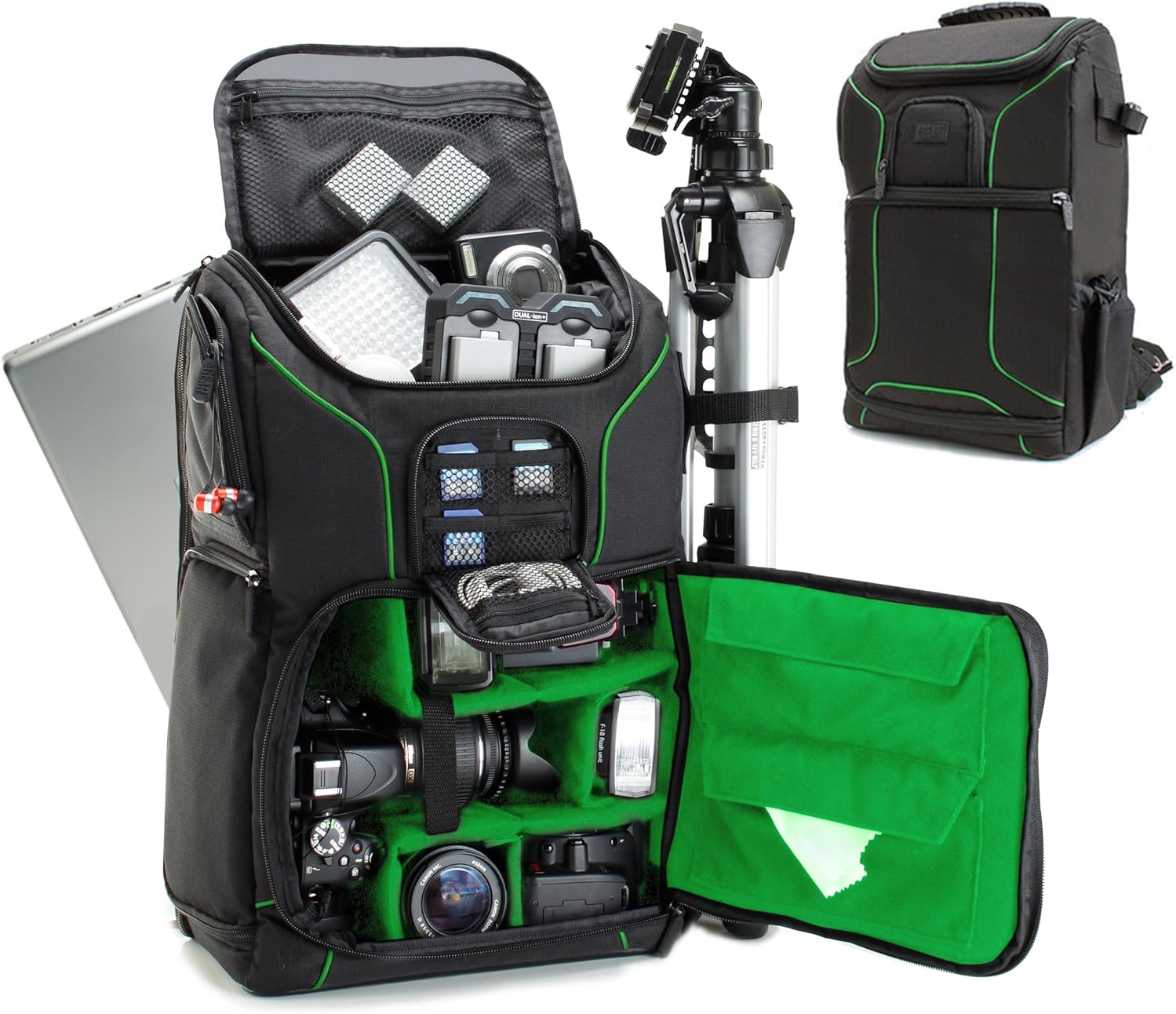 USA Gear Camera Backpack for Photographers DSLR/SLR/Mirrorless Camera Bag with Laptop Slot, Rain Cover, Tripod Holder