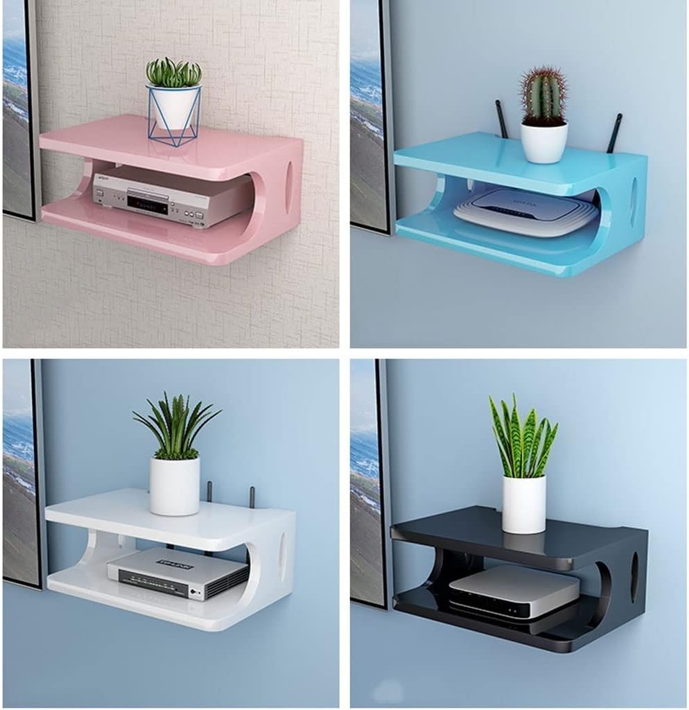 Floating Wall Mount Shelf, Wall Mount Shelves, Floating Cable Box Shelf, Floating Shelf Wall-Mounted TV Stand (Color : D)