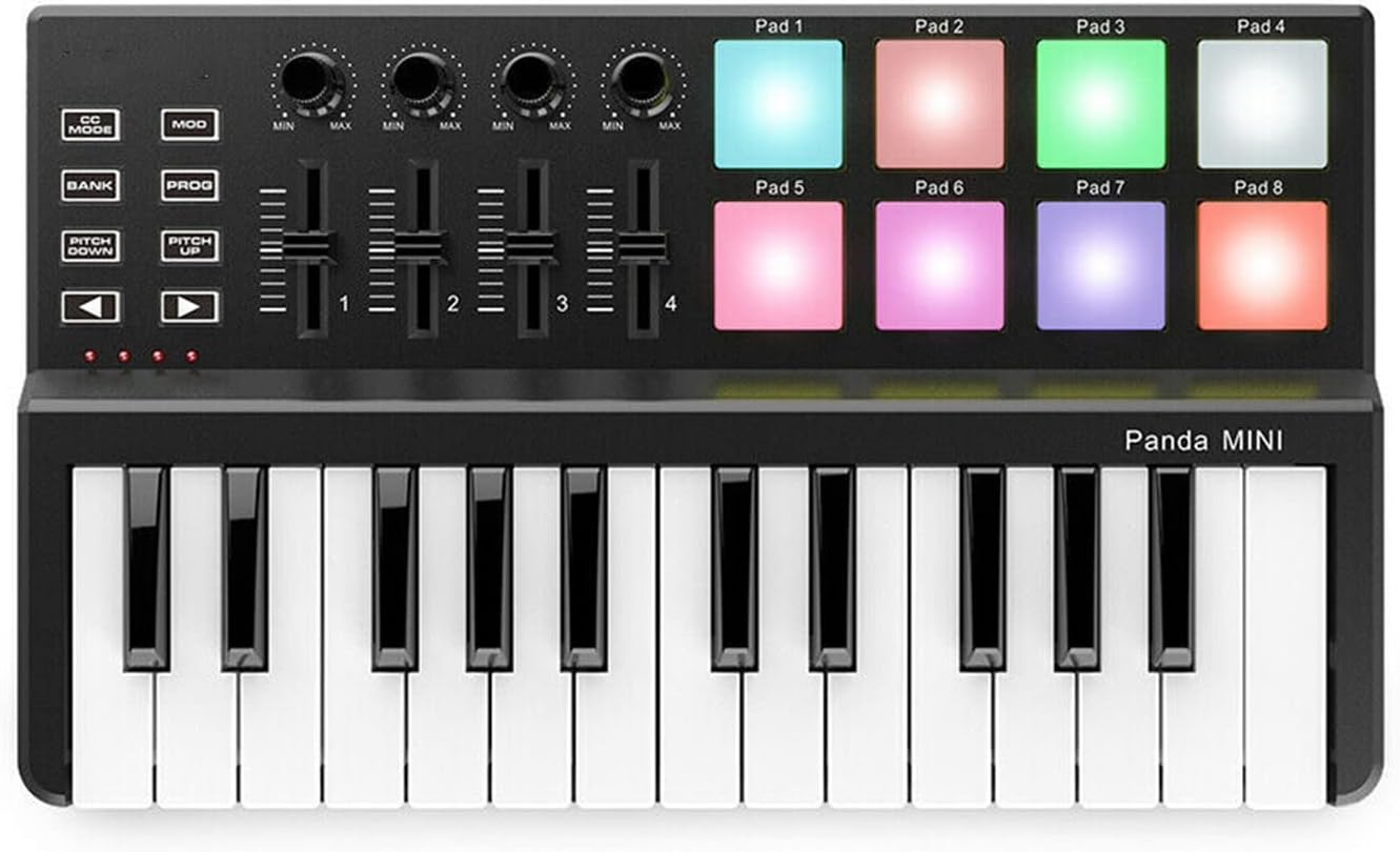 Keyboard Piano Piano USB MIDI Color Drum Pad & Keyboard MIDI Controller 25 Key Support