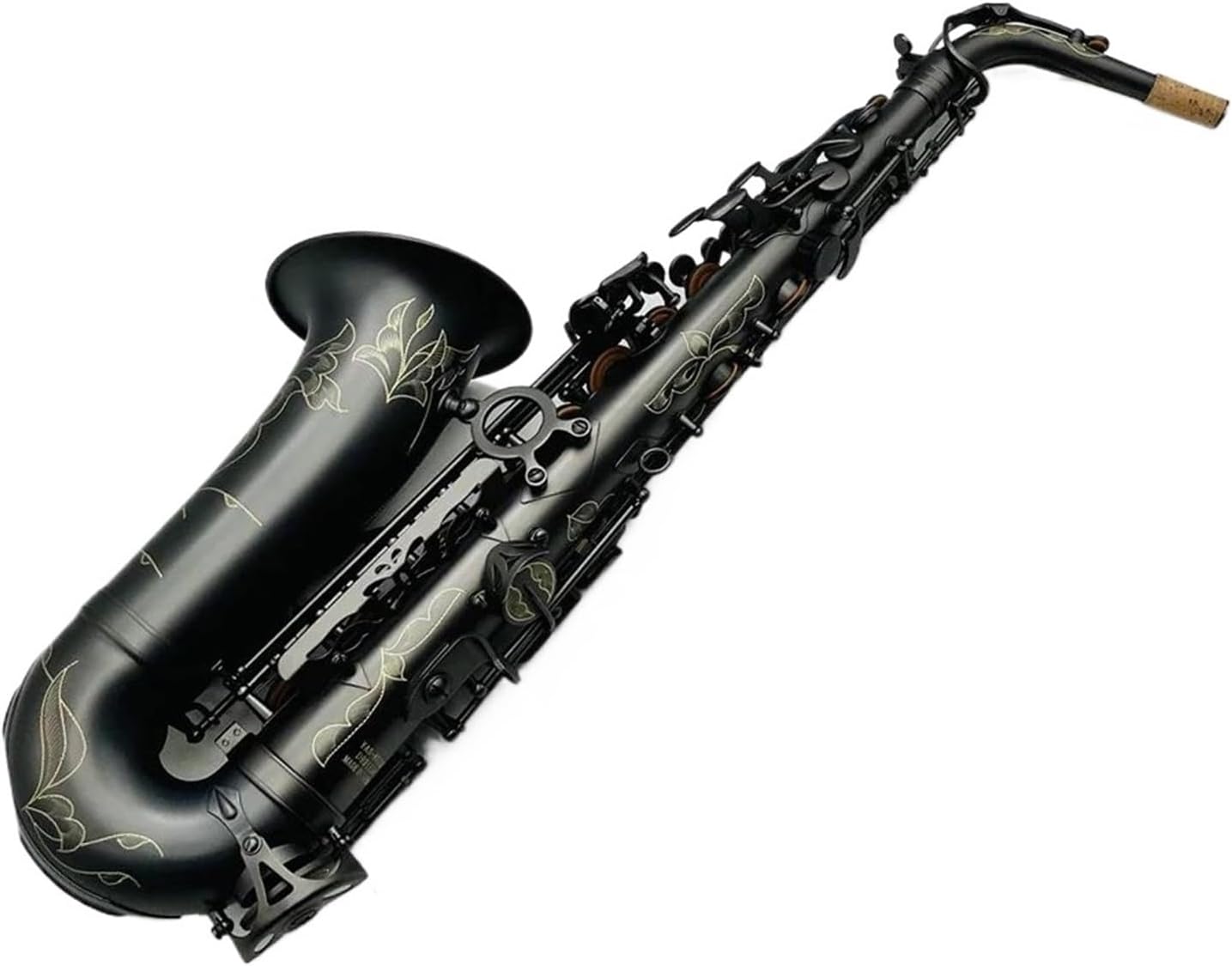 VBDEFRT Woodwind Instruments Alto Saxophone Eb Black Nickel Plated Professional Woodwinds With Case (Color : A)
