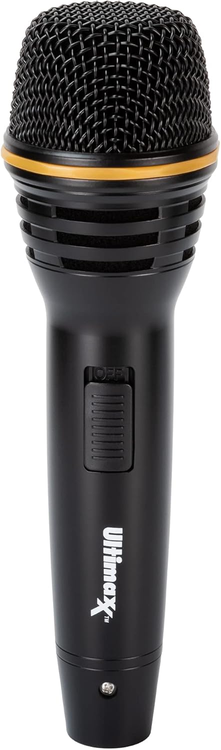 Ultimaxx Dynamic Wireless Microphone Bundle, Hand-held Mic Set for Studio Recording, Conferences & Broadcasting with Volume Control (Microphone Kit (Black))