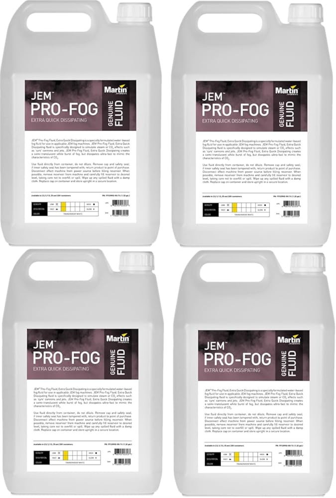 Martin JEM Pro-Fog Fluid, Extra Quick Dissipating, 4x 5 l